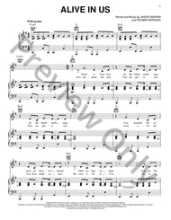 Alive In Us piano sheet music cover